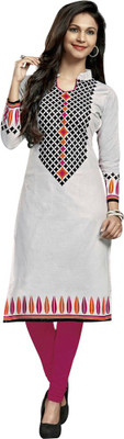 

Party Wear Dresses Cotton Printed Kurti Fabric(Un-stitched), Multicolor
