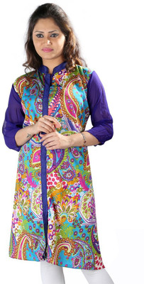 

Hawai Synthetic Georgette Printed Kurti Fabric(Un-stitched), Multicolor