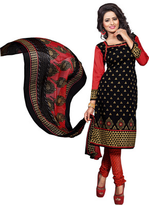 

Jiya Crepe Self Design, Printed Salwar Suit Dupatta Material(Un-stitched), Beige;black;multicolor;red