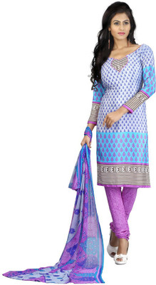 

Trendz Apparels Crepe Houndstooth Salwar Suit Dupatta Material(Un-stitched), Light blue