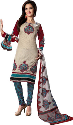 

Party Wear Dresses Cotton Printed Salwar Suit Dupatta Material(Un-stitched), Multicolor