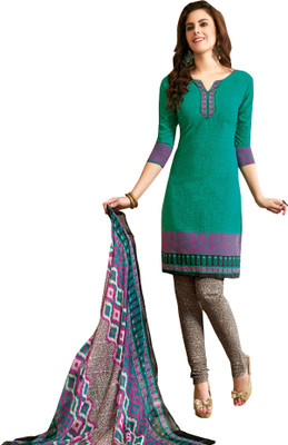 

Trendz Apparels Synthetic Printed Salwar Suit Dupatta Material(Un-stitched), Light green