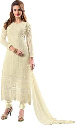 

Morli Chiffon Self Design Salwar Suit Dupatta Material(Un-stitched), White