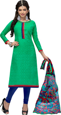 

Jiya Jacquard Self Design Salwar Suit Dupatta Material(Un-stitched), Dark blue;light green;multicolor