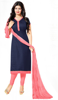 

Jiya Silk Self Design Salwar Suit Dupatta Material(Un-stitched), Dark blue;pink