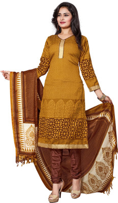 

Khushali Silk Self Design, Printed Salwar Suit Dupatta Material(Un-stitched), Brown;yellow