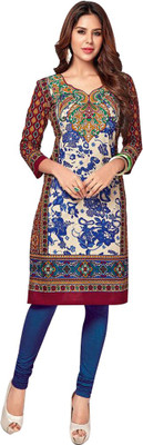 

Party Wear Dresses Cotton Printed Kurti Fabric(Un-stitched), Multicolor