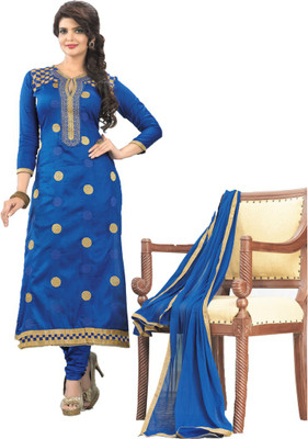 

Araja Cotton Embroidered Salwar Suit Dupatta Material(Un-stitched), Multicolor