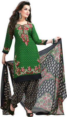 

Pshopee Synthetic Printed Salwar Suit Dupatta Material(Un-stitched), Green