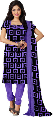 

Khushali Crepe Self Design, Printed Salwar Suit Dupatta Material(Un-stitched), Black;purple