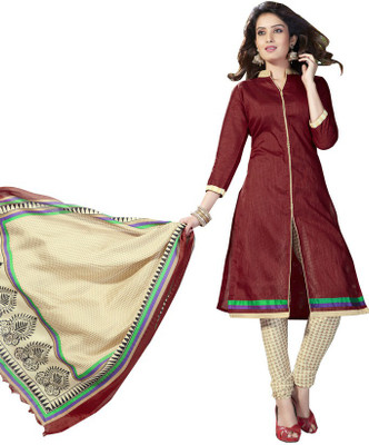 

Trendz Apparels Silk Printed Salwar Suit Dupatta Material(Un-stitched), Maroon