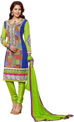 

Parishi Fashion Cotton Embroidered Salwar Suit Material(Un-stitched), Multicolour