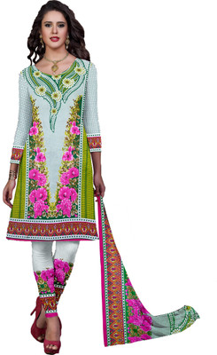 

Anshul Textile Crepe Printed Salwar Suit Dupatta Material(Un-stitched), Green