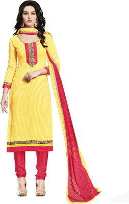 

Jiya Silk Self Design Salwar Suit Dupatta Material(Un-stitched), Pink;yellow
