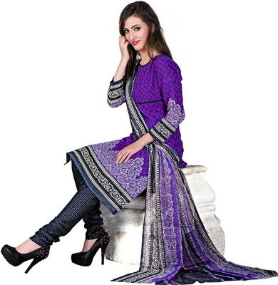 

Women Latest Fancy Designer Salwar Suit Cotton Printed Salwar Suit Dupatta Material(Un-stitched), Multicolor