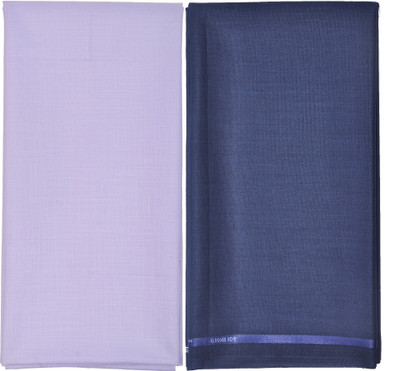 

Gwalior Suitings Cotton Polyester Blend Self Design Shirt & Trouser Fabric(Un-stitched), Blue