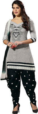 

Indian Wear Online Cotton Embroidered Semi-stitched Salwar Suit Dupatta Material, Multicolor