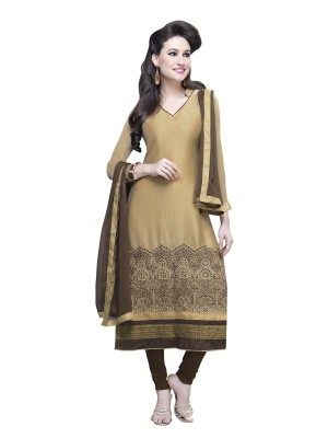 

Suvastram Chanderi Self Design Salwar Suit Dupatta Material(Un-stitched), Beige