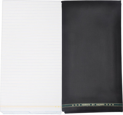 

Raymond Cotton Polyester Blend Self Design Shirt & Trouser Fabric(Un-stitched), Black