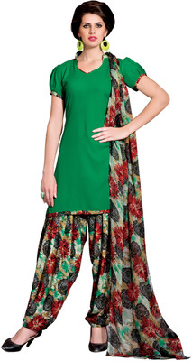 

Khushali Crepe Solid, Printed Salwar Suit Dupatta Material(Un-stitched), Green