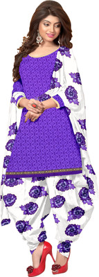 

Jiya Crepe Self Design, Printed Salwar Suit Dupatta Material(Un-stitched), Purple;white