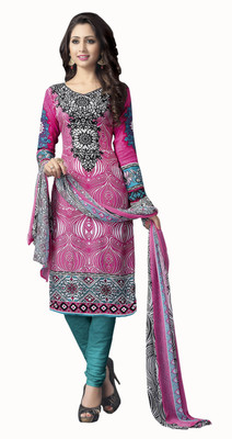 

Jiya Cotton Self Design, Printed Salwar Suit Dupatta Material(Un-stitched), Light blue;multicolor;pink
