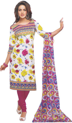 

Indian Wear Online Cotton Printed Semi-stitched Salwar Suit Dupatta Material, Multicolor