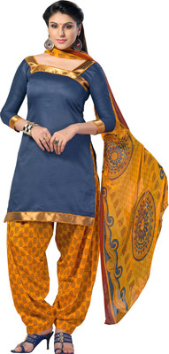 

Jiya Satin Self Design Salwar Suit Dupatta Material(Un-stitched), Blue;multicolor;orange