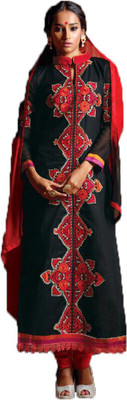 

Party Wear Dresses Georgette Embroidered Semi-stitched Salwar Suit Dupatta Material, Multicolor