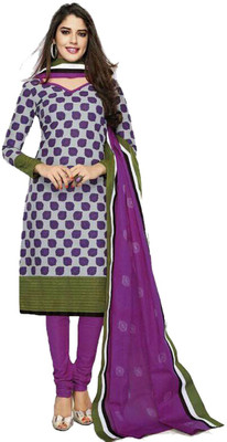 

Indian Wear Online Cotton Printed Semi-stitched Salwar Suit Dupatta Material, Multicolor