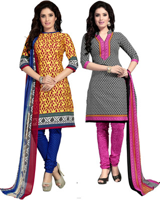 

Khushali Cotton Self Design, Printed Salwar Suit Dupatta Material(Un-stitched), Black;red;white;yellow