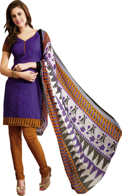 

Trendz Apparels Crepe Printed Salwar Suit Dupatta Material(Un-stitched), Purple