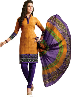 

Trendz Apparels Synthetic Printed Salwar Suit Dupatta Material(Un-stitched), Yellow