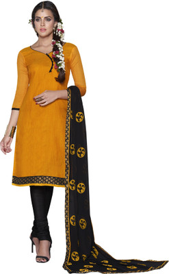 

Jiya Jute Self Design Salwar Suit Dupatta Material(Un-stitched), Black;light orange
