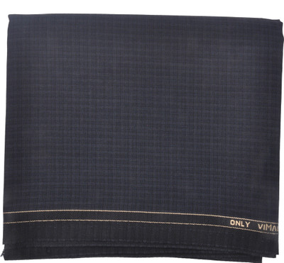 

Vimal Cotton Polyester Blend Solid Trouser Fabric(Un-stitched), Black