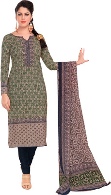 

Giftsnfriends Cotton Printed Salwar Suit Dupatta Material(Un-stitched), Green