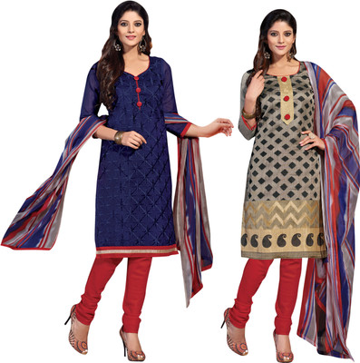 

Khushali Jacquard Self Design, Embroidered Salwar Suit Dupatta Material(Un-stitched), Beige;black;blue;multicolor;red