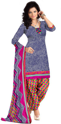 

Trendz Apparels Linen Printed Salwar Suit Dupatta Material(Un-stitched), Purple