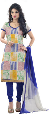 

Trendz Apparels Chanderi Embroidered Salwar Suit Dupatta Material(Un-stitched), Multicolor