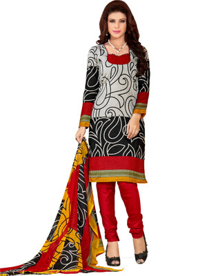

Khushali Silk Self Design, Printed Salwar Suit Dupatta Material(Un-stitched), Multicolor;red