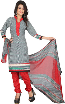 

Parishi Fashion Crepe Printed Salwar Suit Dupatta Material(Un-stitched), Multi color