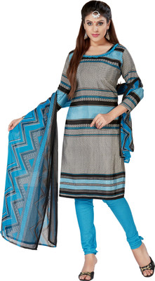 

Jiya Crepe Self Design, Printed Salwar Suit Dupatta Material(Un-stitched), Black;blue;white