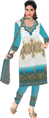 

Jiya Crepe Self Design, Printed Salwar Suit Dupatta Material(Un-stitched), Light blue;multicolor