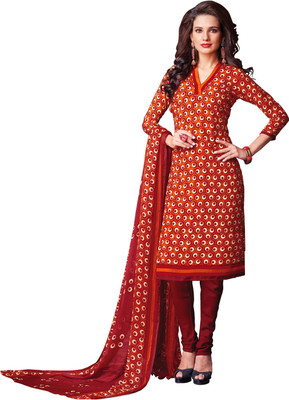 

Women Latest Fancy Designer Salwar Suit Crepe Printed Salwar Suit Dupatta Material(Un-stitched), Multicolor
