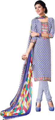 

Khushali Crepe Self Design, Printed Salwar Suit Dupatta Material(Un-stitched), Blue;multicolor;white