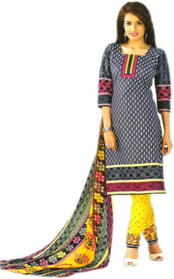

Lizafab Cotton Printed Salwar Suit Dupatta Material(Un-stitched), Multicolor