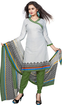 

Jiya Cotton Self Design, Printed Salwar Suit Dupatta Material(Un-stitched), Grey;white