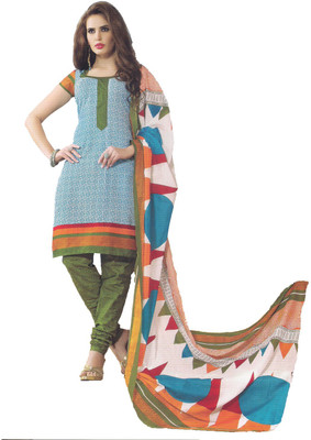 

Indian Wear Online Cotton Printed Semi-stitched Salwar Suit Dupatta Material, Multicolor