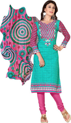 

Araja Cotton Printed Salwar Suit Dupatta Material(Un-stitched), Pink