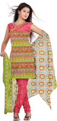

Shree Vardhman Silk Printed Salwar Suit Dupatta Material(Un-stitched), Multi color